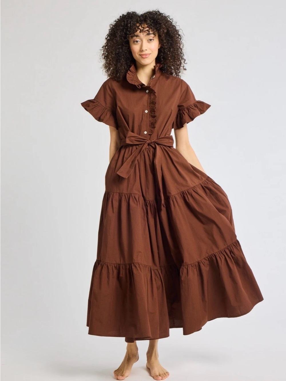 Mille Victoria dress in chocolate - Picture 2 of 13
